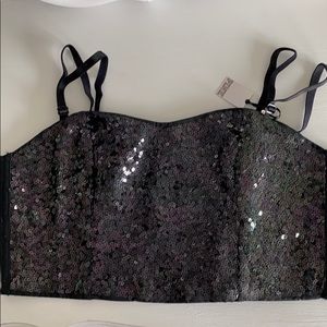 Victoria’s Secret Black Sequin Bustier